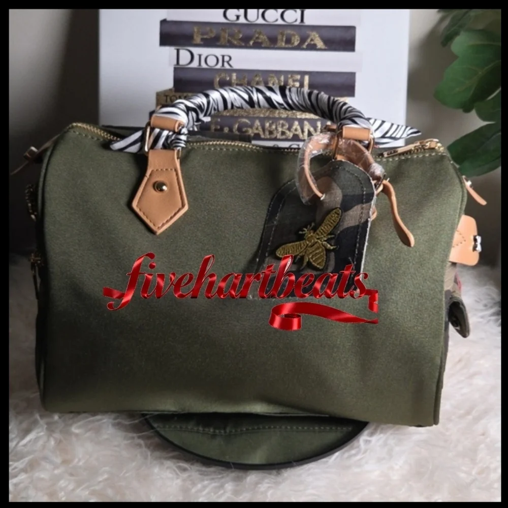 Camoflage Small Satchel Bag Upcycled - New
